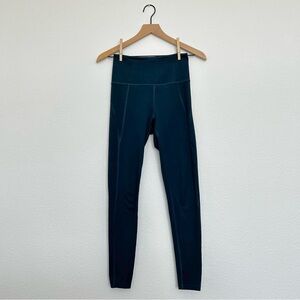 Girlfriend Collective | compressive high waisted leggings | navy blue | small